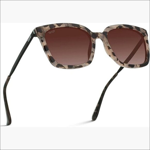Square Oversized Metal Frame Polarized Sunglasses with UV Protection main image 5